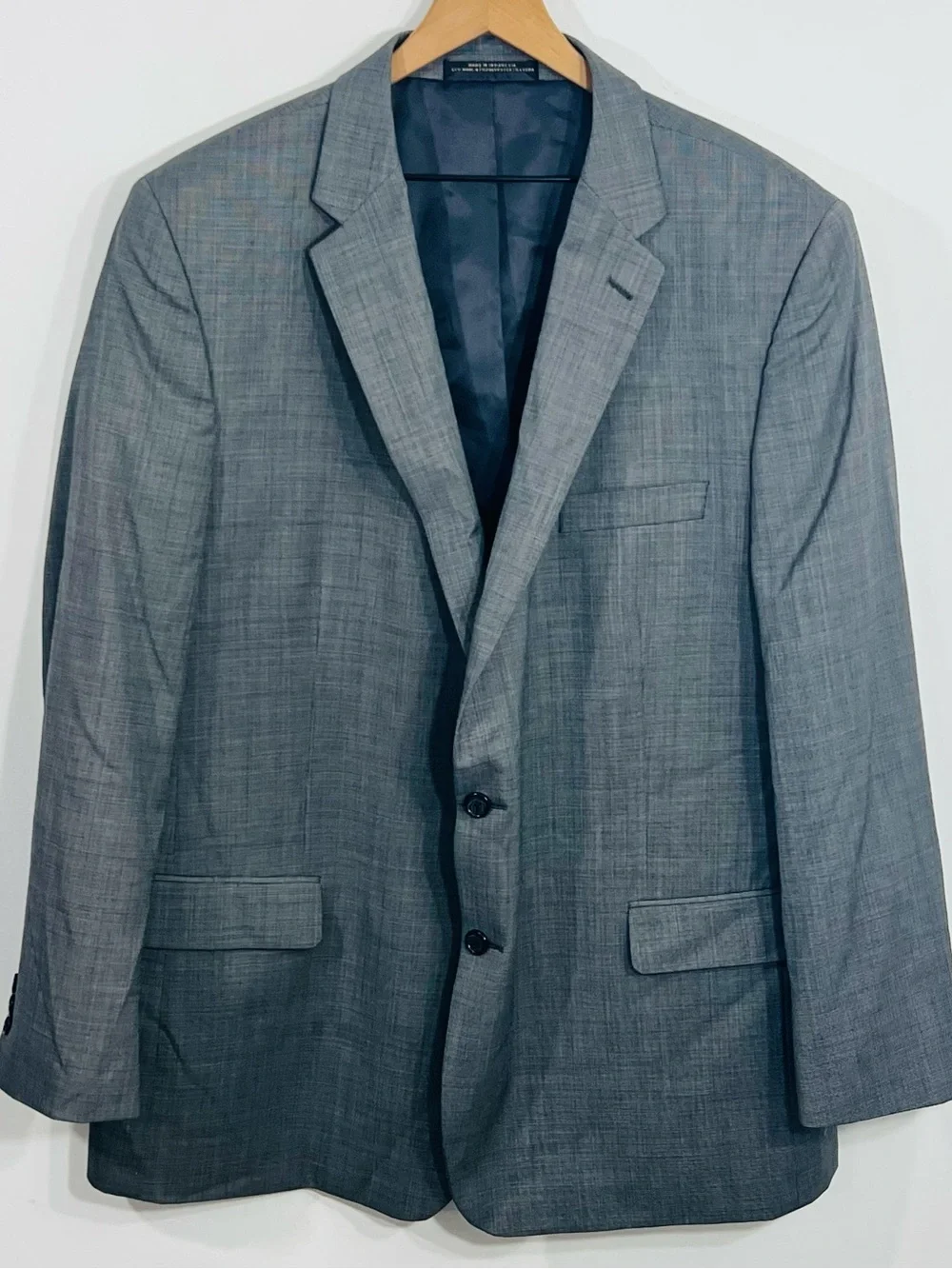 Vintage Petrocelli Men's Wool Stretch Blazer Jacket Gray 54L 56L 3XL 4XL